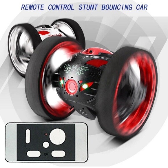 Remote Control Jumping Bounce Car 2.4GHz RC Flips Spin Trick Stunt Car Fun Toy - Picture 9 of 16